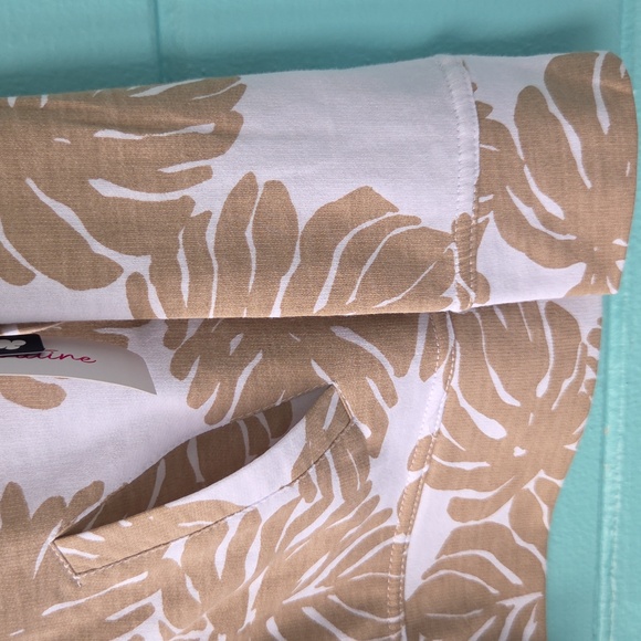 NWT "Weekend Routine" Ladies Leaf Print Zip-Up Jacket Size Small - Picture 5 of 6